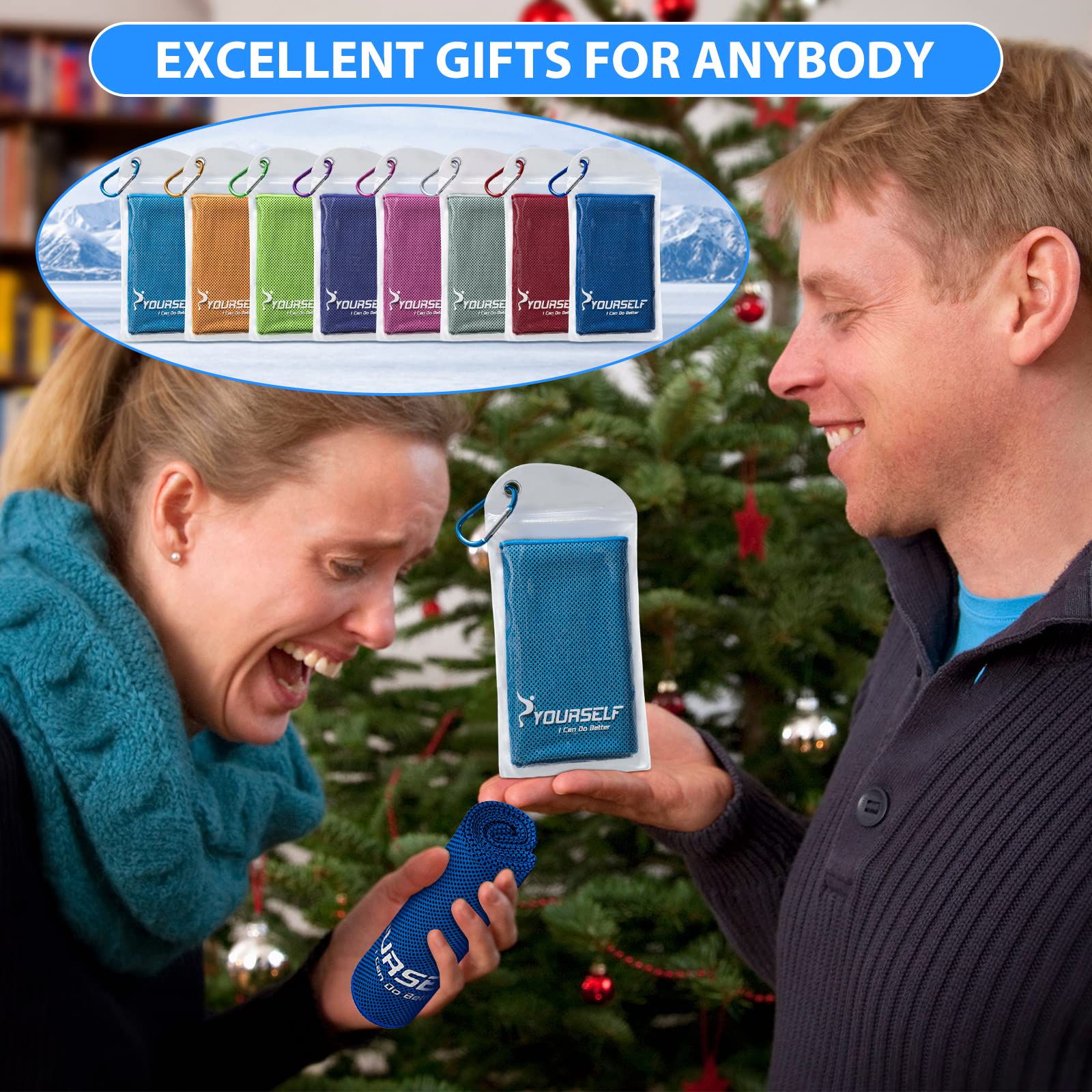 SYOURSELF Cooling Towel, Cooling Towels for Neck,40" x 12"Ice Towel for Instant Cooling Relief, Soft Breathable Chilly Towel, Perfect Yoga, Golf, Sports, Gym, Workout, Athletes Towel (1PC-Orange)