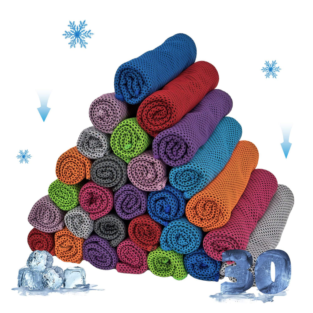 Cooling Towels, Soft Breathable Sweat Ice Towel for Sports, Yoga, Gym, Golf, Camping, Running, Fitness, Workout & More Activities