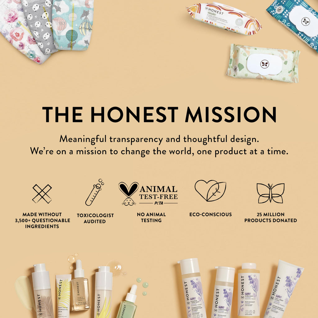 The Honest Company Foaming Bubble Bath, Naturally Derived, Tear-free, Hypoallergenic, Citrus Vanilla Refresh, 12 fl oz