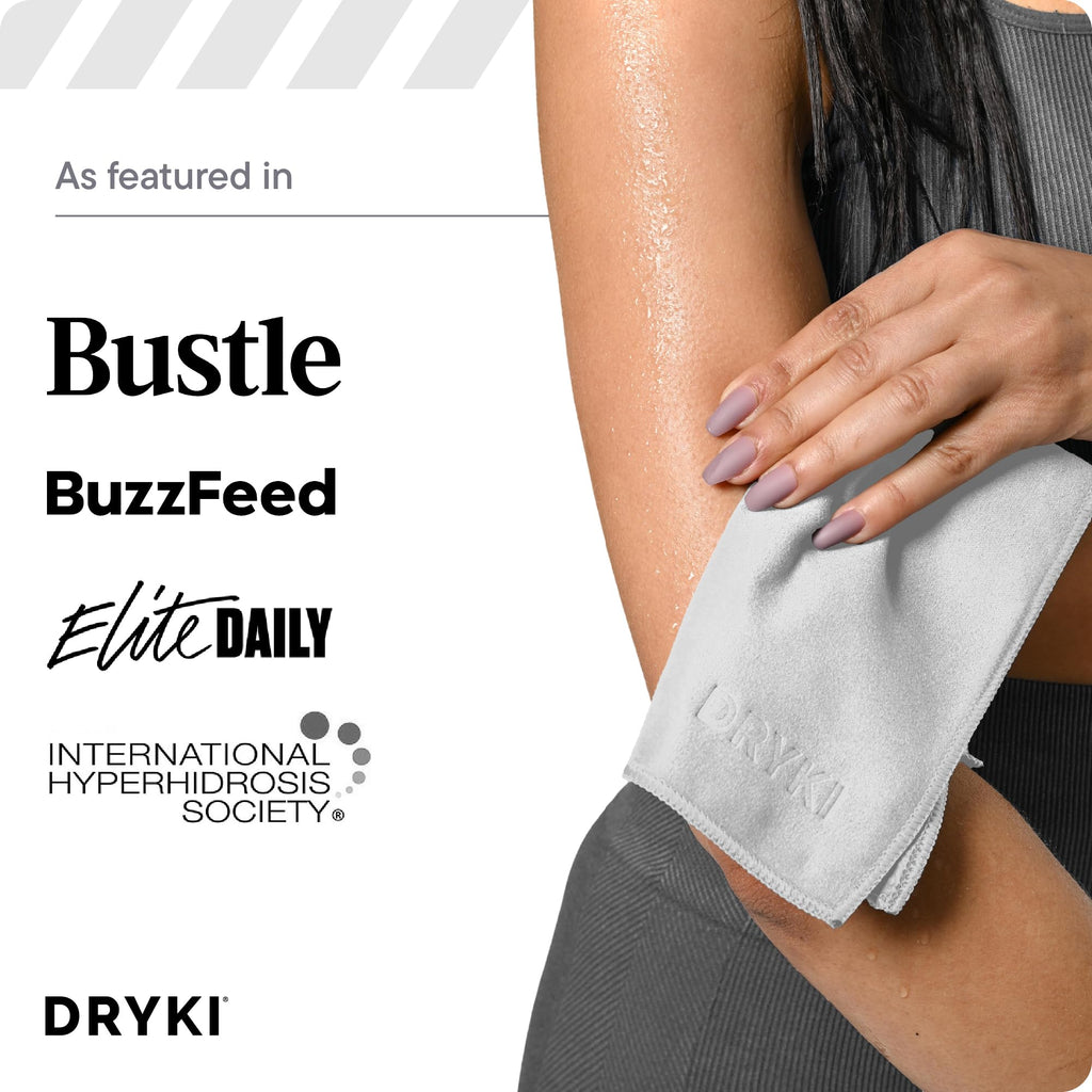 DRYKI Pocket-Sized Sweat Towels - The Original Sweat Absorbing Handkerchiefs - Quick-Dry Microfiber Sweat Rags for Face, Hands, & Body - Men & Women - Gym, Sports, and Work (Desert: 5 Pack)
