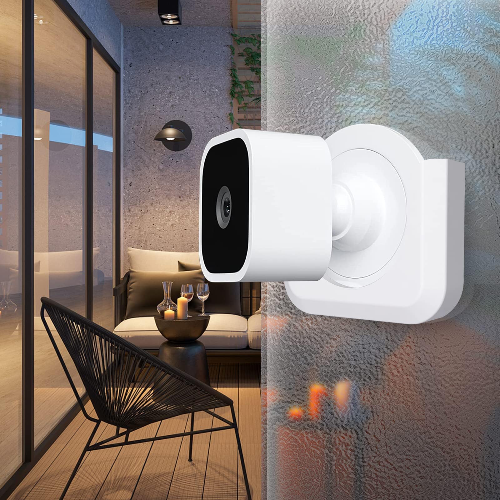 Blink Mini 2 Camera Adhesive Wall Mount Bracket, Strong Adhesive Durable Camera Mount Stand for Blink Mini Indoor Camera, No Drill, No Screws, Decorate Damage-Free, Easy to Install (2 Pack)
