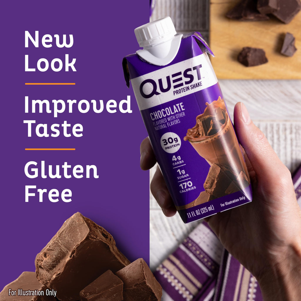 Quest Nutrition Ready to Drink Vanilla Protein Shake, 30g Protein, 3g Net Carbs, Gluten Free, Keto Friendly, 11 fl.oz 4 Count (Pack of 3)