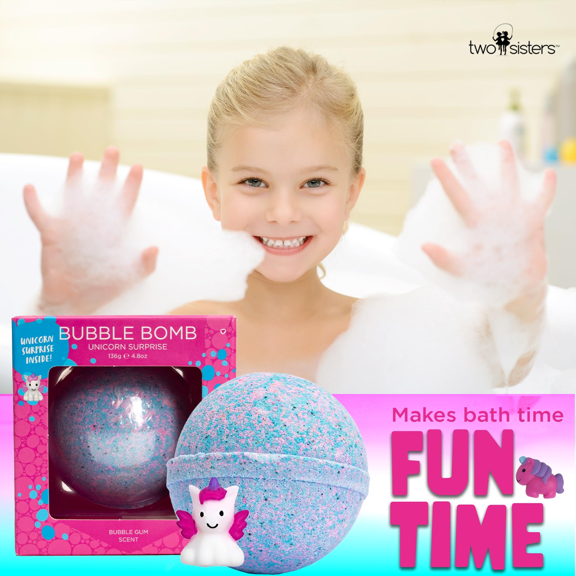 Superhero Bath Bombs for Kids & Boys with Surprise Hero Toys Inside (1 Pack) - Large Bubble Bath Bombs for Boys & Girls - Birthday Gift & Goodie Bags for Kids - Fruity Scent, USA Made by Two Sisters