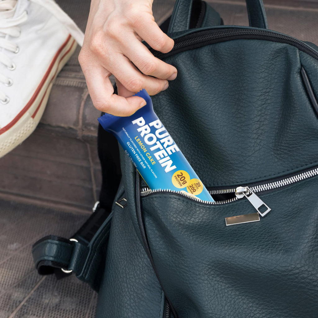 Pure Protein Chocolate Peanut Butter Protein Bars – 20g Protein, 3g Sugar, 190 Calories (12 count) Low Sugar* High Protein Snack - Gluten Free - Perfect for a Healthy Snack
