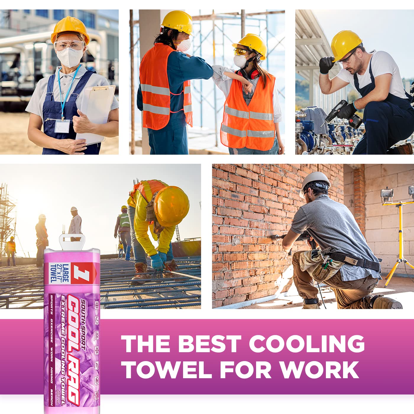 Cool Cool RAG Extreme Cooling Towel for Heat Relief - PVA Cooling Towel for Workout, Gym, Running and for Other Outdoor Sports - Cooling Rag for Neck - Cool Towel for Quick Cooling