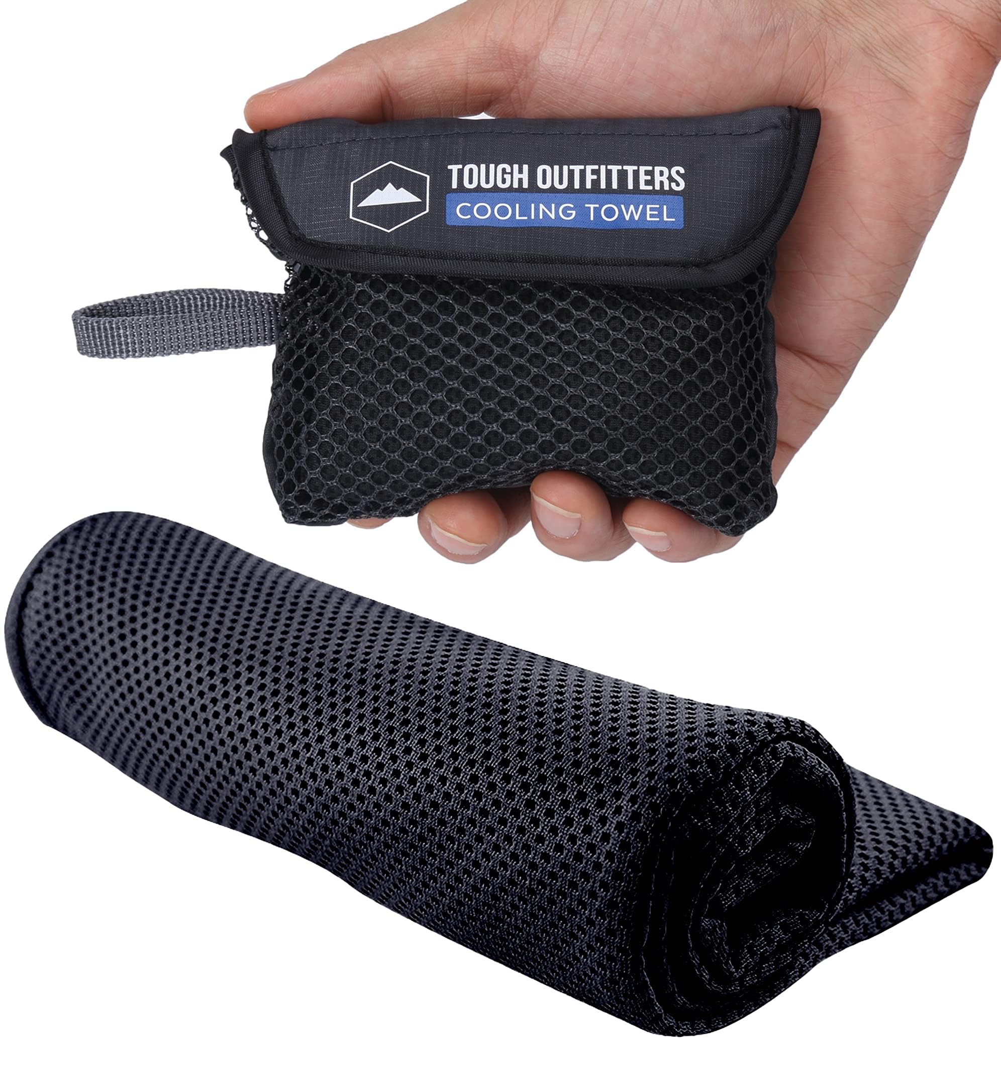 Tough Outdoors Cooling Towels for Neck Face - Neck Cooling Towel for Hot Weather Yoga Sports Golf Sweat - Instant Cold Towel