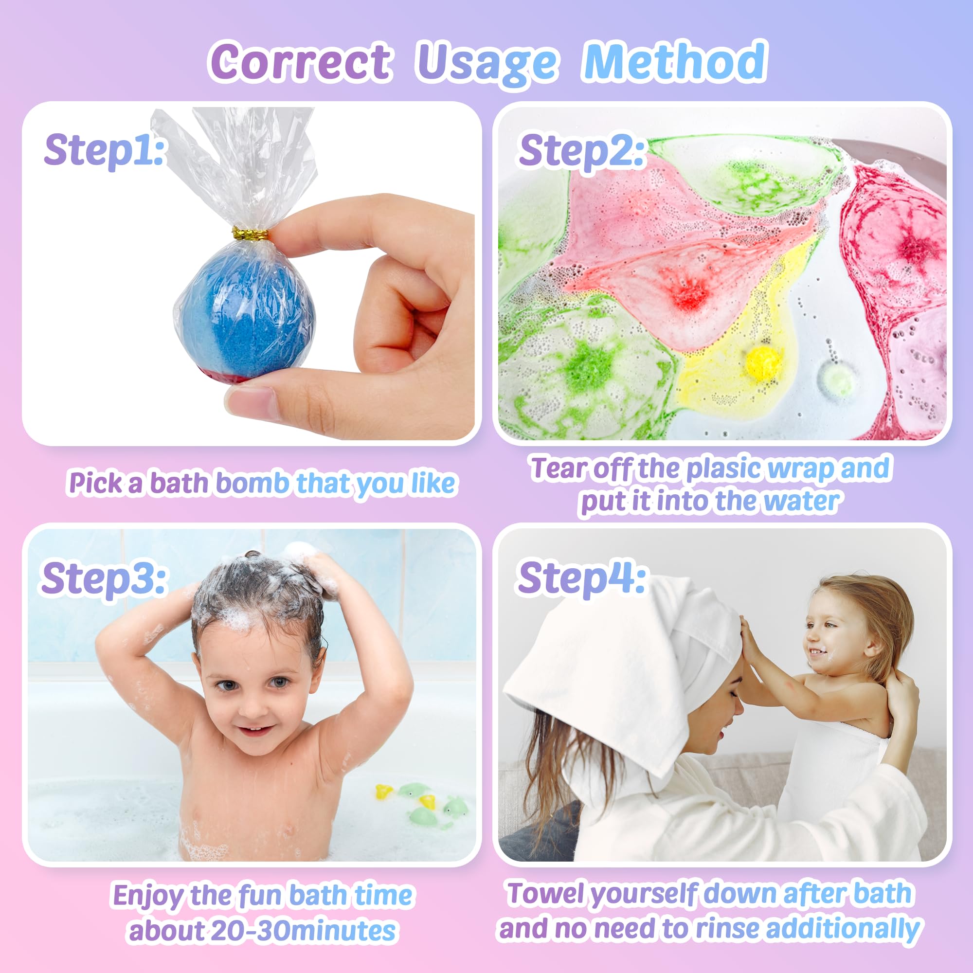 Bath Bombs for Kids, 12 Pcs Bath Bombs with Glow in The Dark Dinosura Surprise Inside, Handmade Organic Bubble Bath Ball Gift Set for Boys and Girls, Gift for Birthday Christmas Easter