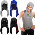 Bencailor 4 Pack Cooling Hoodie Towels Cooling Towels for Neck and Face Head Wrap UPF 50 UV Sun Protection for Sport Workout Camping(Black and Gray,Classic Style)