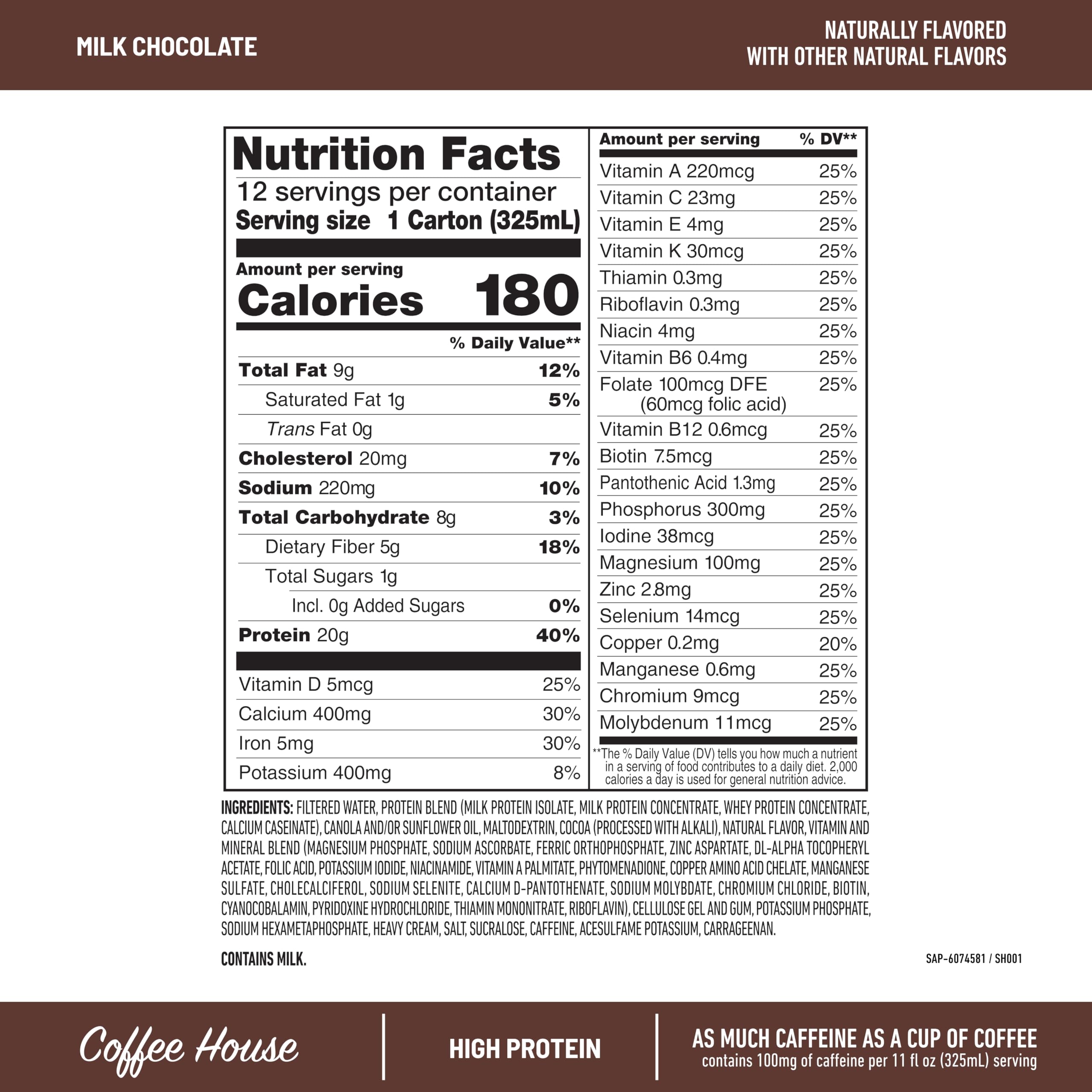 SlimFast Protein Shake, Vanilla- 20g Protein, Meal Replacement Shake Ready to Drink, High Protein with Low Carb and Low Sugar, 24 Vitamins and Minerals, 12 Count (Pack of 1) (Packaging May Vary)