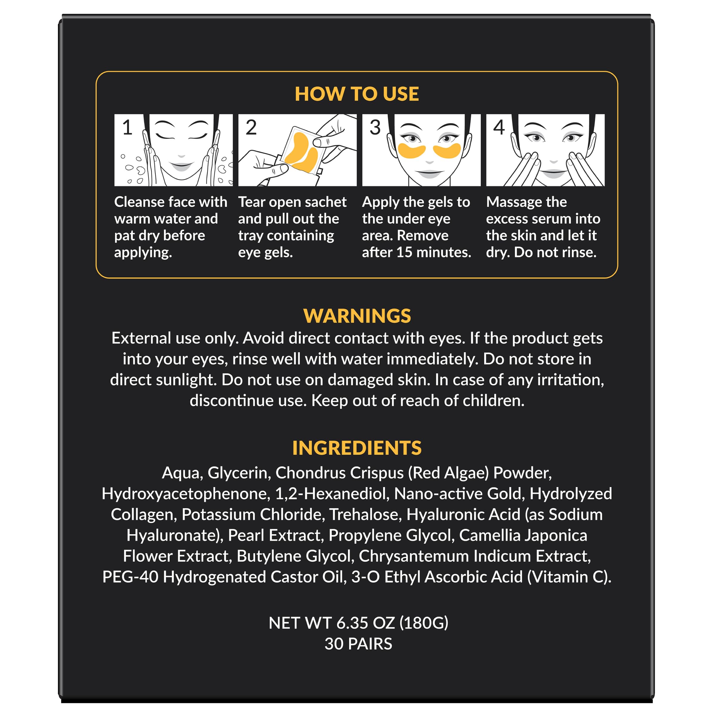 Stylia Collagen & Vitamin C Under Eye Patches for Puffy Eyes & Dark Circles - Depuffing, Hydrating & Firming Under Eye Mask with Hyaluronic Acid - Stocking Stuffers for Teen Girls, Vegan (30 Pairs)