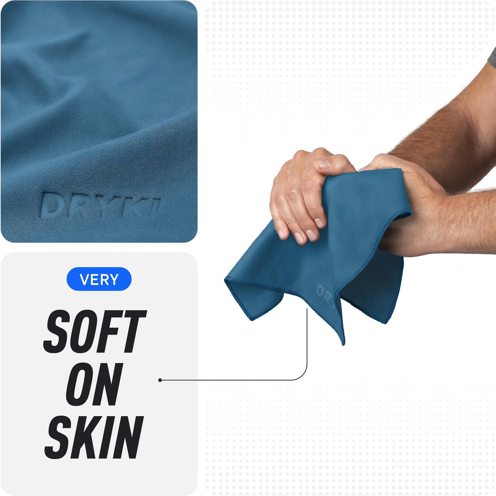 DRYKI Pocket-Sized Sweat Towels - The Original Sweat Absorbing Handkerchiefs - Quick-Dry Microfiber Sweat Rags for Face, Hands, & Body - Men & Women - Gym, Sports, and Work (Desert: 5 Pack)