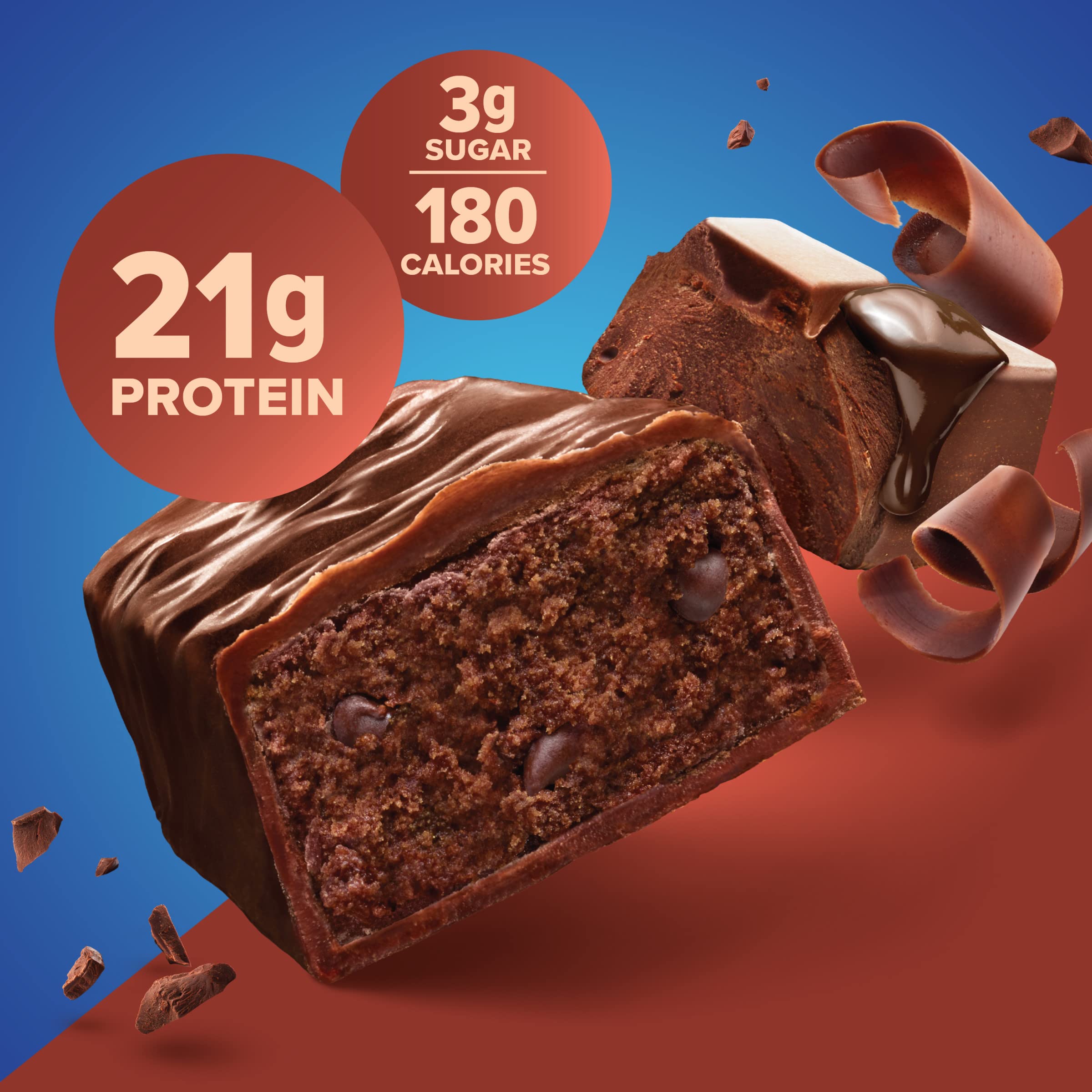 Pure Protein Chocolate Peanut Butter Protein Bars – 20g Protein, 3g Sugar, 190 Calories (12 count) Low Sugar* High Protein Snack - Gluten Free - Perfect for a Healthy Snack