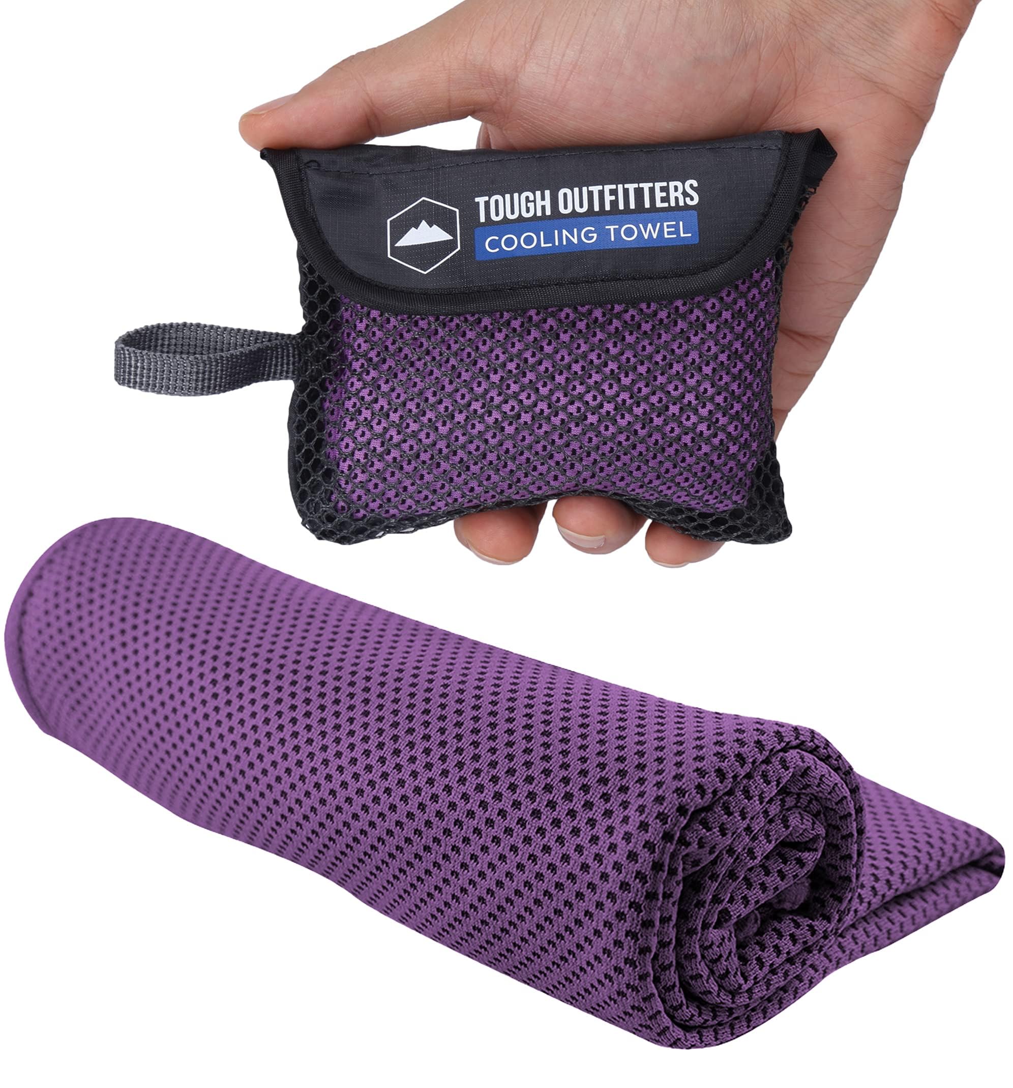 Tough Outdoors Cooling Towels for Neck Face - Neck Cooling Towel for Hot Weather Yoga Sports Golf Sweat - Instant Cold Towel