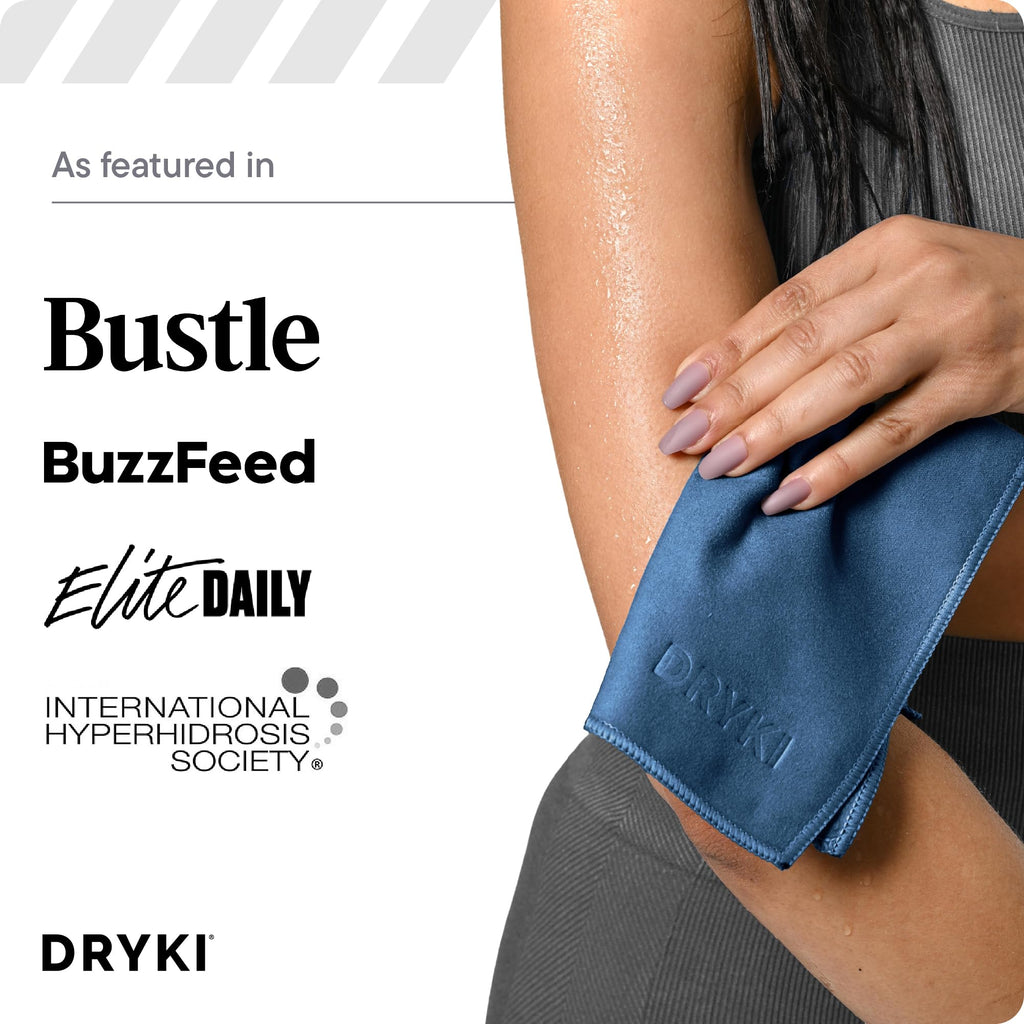 DRYKI Pocket-Sized Sweat Towels - The Original Sweat Absorbing Handkerchiefs - Quick-Dry Microfiber Sweat Rags for Face, Hands, & Body - Men & Women - Gym, Sports, and Work (Desert: 5 Pack)