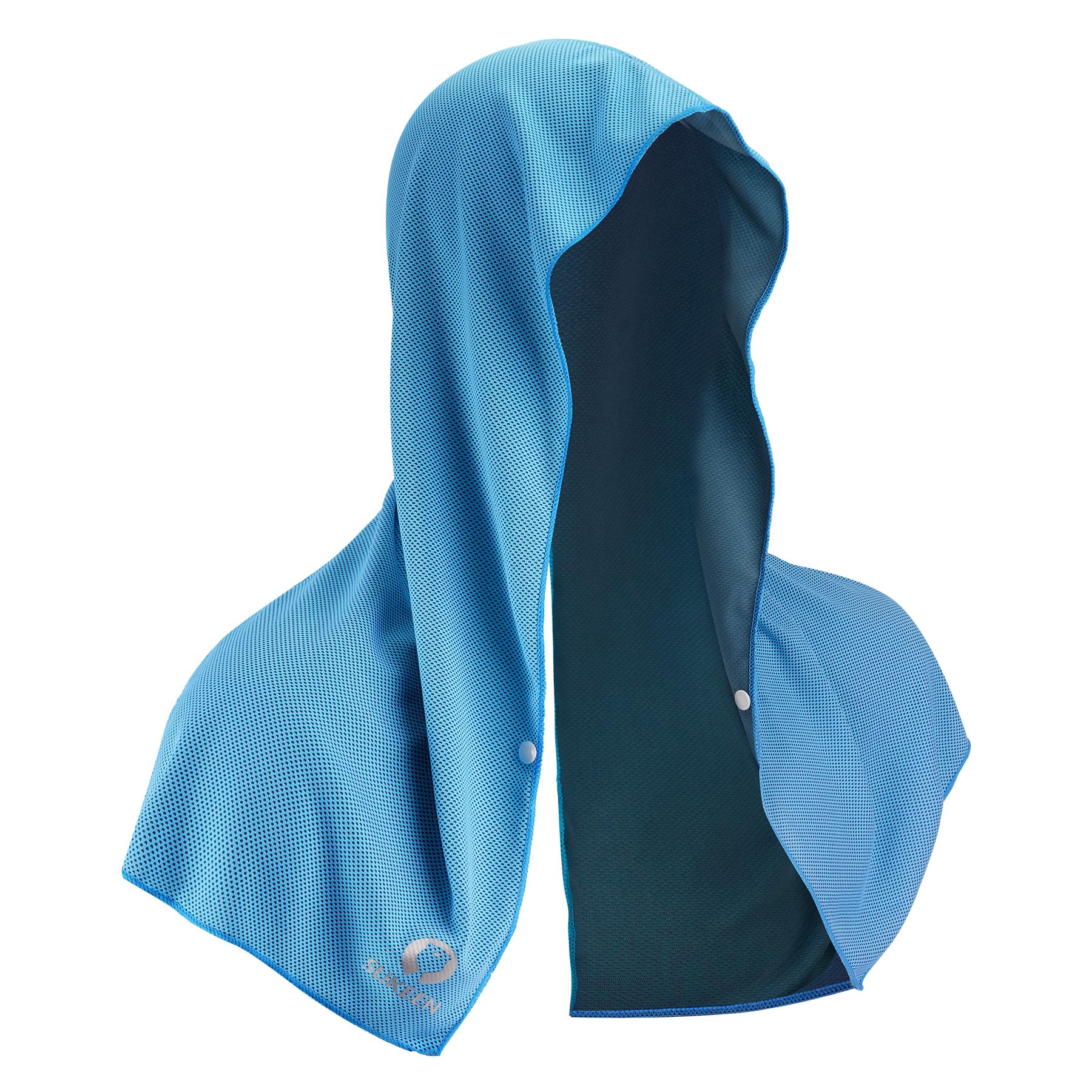 Sukeen Cooling Hoodie Towel, Absorbent Quick-Drying Cooling Towels for Neck and Face, UV Sun Protection Cooling Neck Wraps Sport Head Cooling Towel Hot Weather
