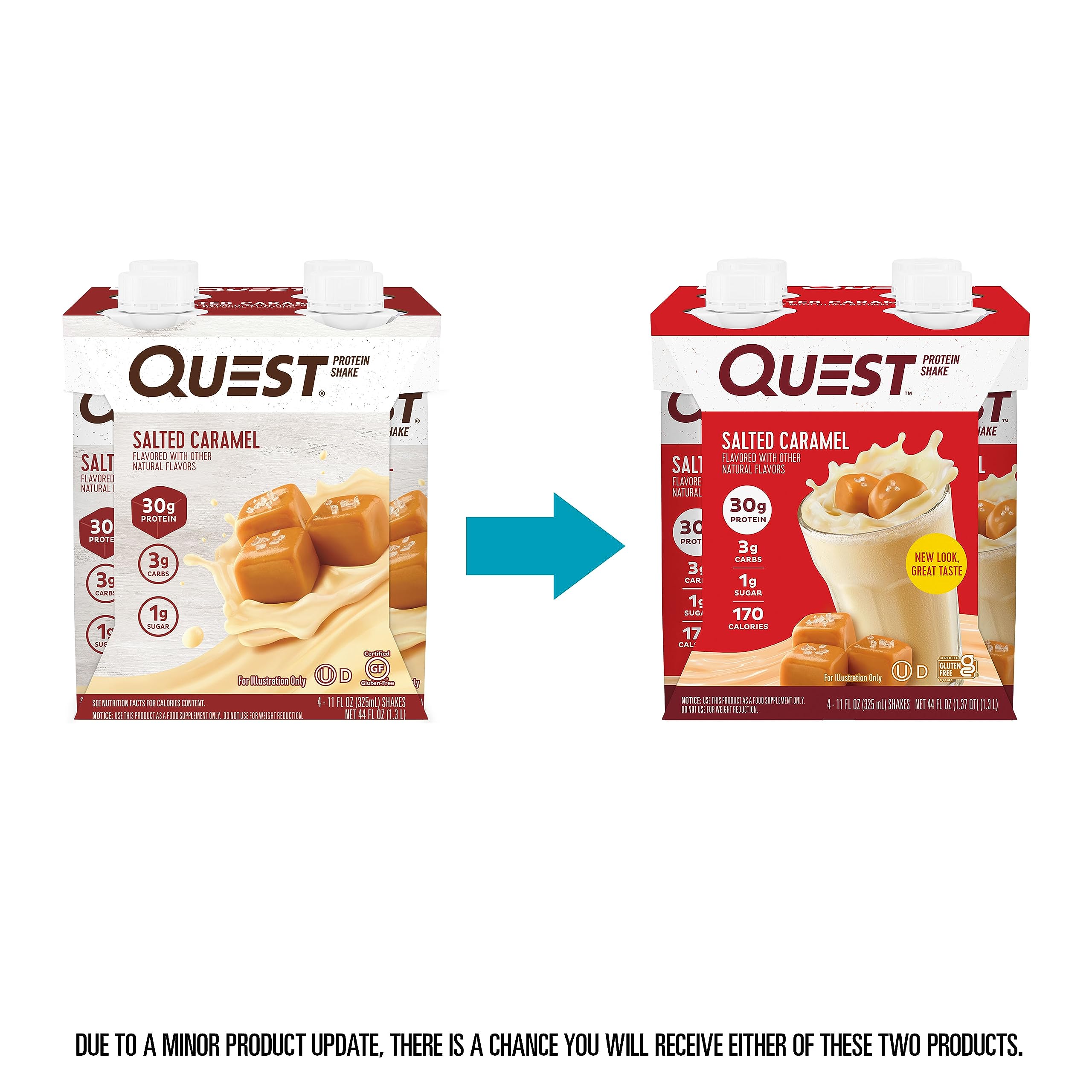Quest Nutrition Ready to Drink Vanilla Protein Shake, 30g Protein, 3g Net Carbs, Gluten Free, Keto Friendly, 11 fl.oz 4 Count (Pack of 3)