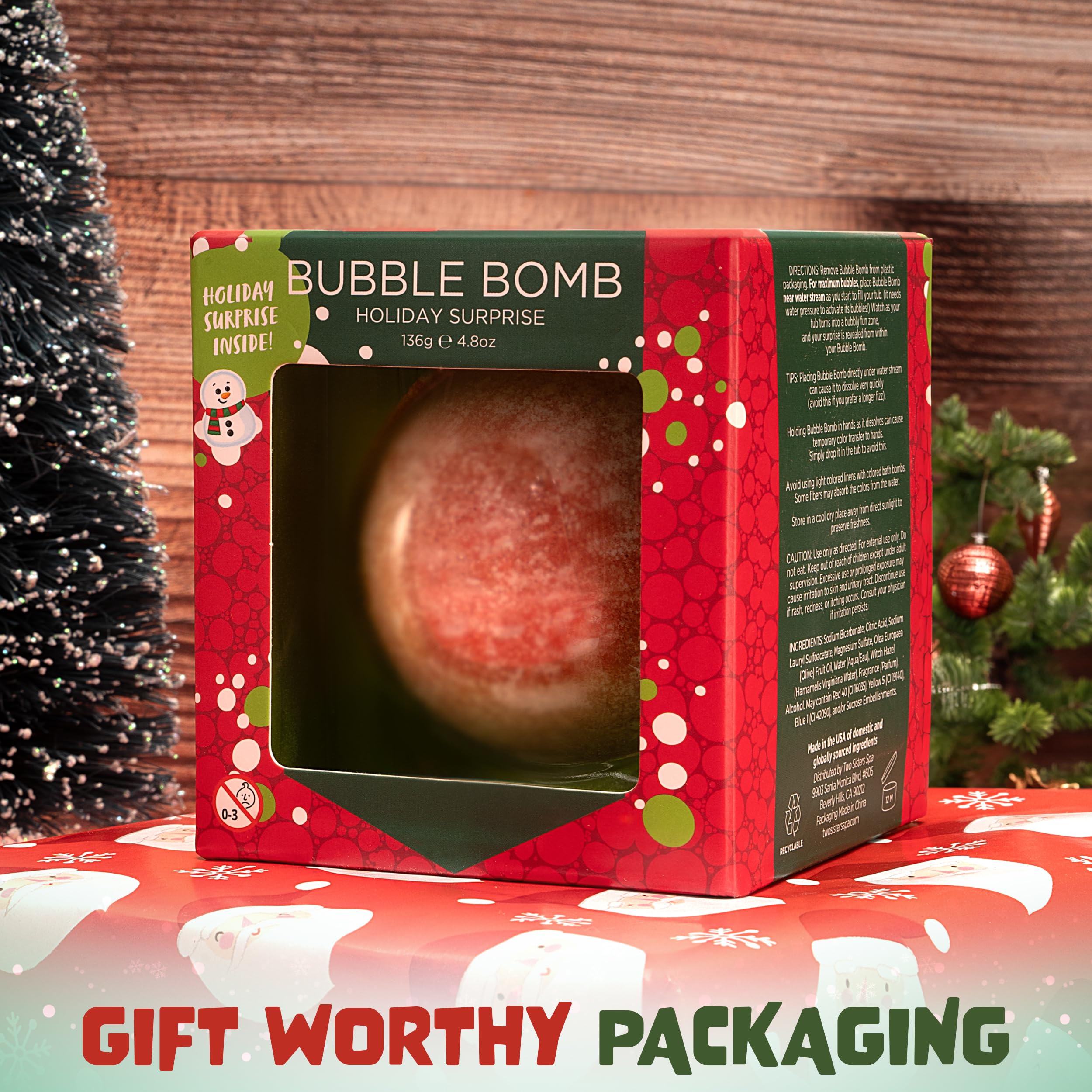 Superhero Bath Bombs for Kids & Boys with Surprise Hero Toys Inside (1 Pack) - Large Bubble Bath Bombs for Boys & Girls - Birthday Gift & Goodie Bags for Kids - Fruity Scent, USA Made by Two Sisters