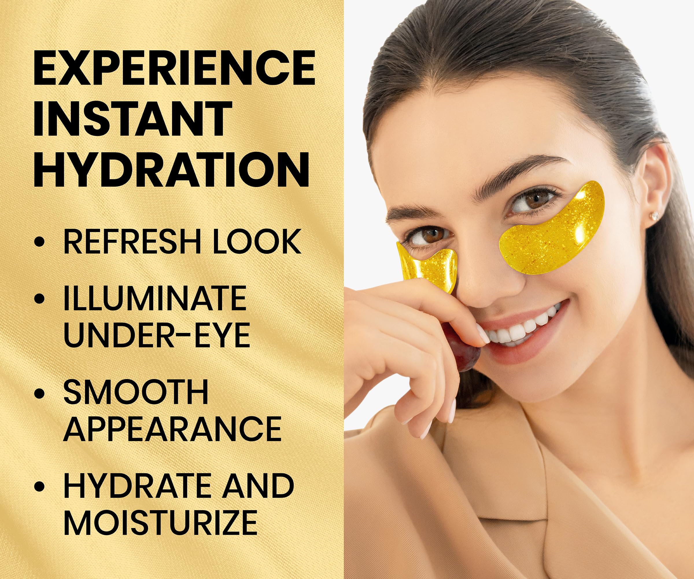Stylia Collagen & Vitamin C Under Eye Patches for Puffy Eyes & Dark Circles - Depuffing, Hydrating & Firming Under Eye Mask with Hyaluronic Acid - Stocking Stuffers for Teen Girls, Vegan (30 Pairs)