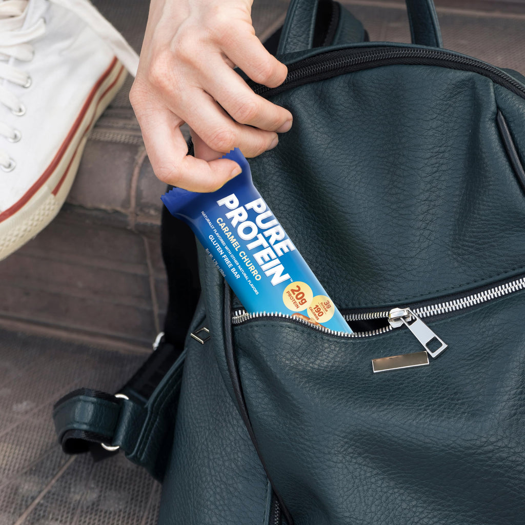 Pure Protein Chocolate Peanut Butter Protein Bars – 20g Protein, 3g Sugar, 190 Calories (12 count) Low Sugar* High Protein Snack - Gluten Free - Perfect for a Healthy Snack