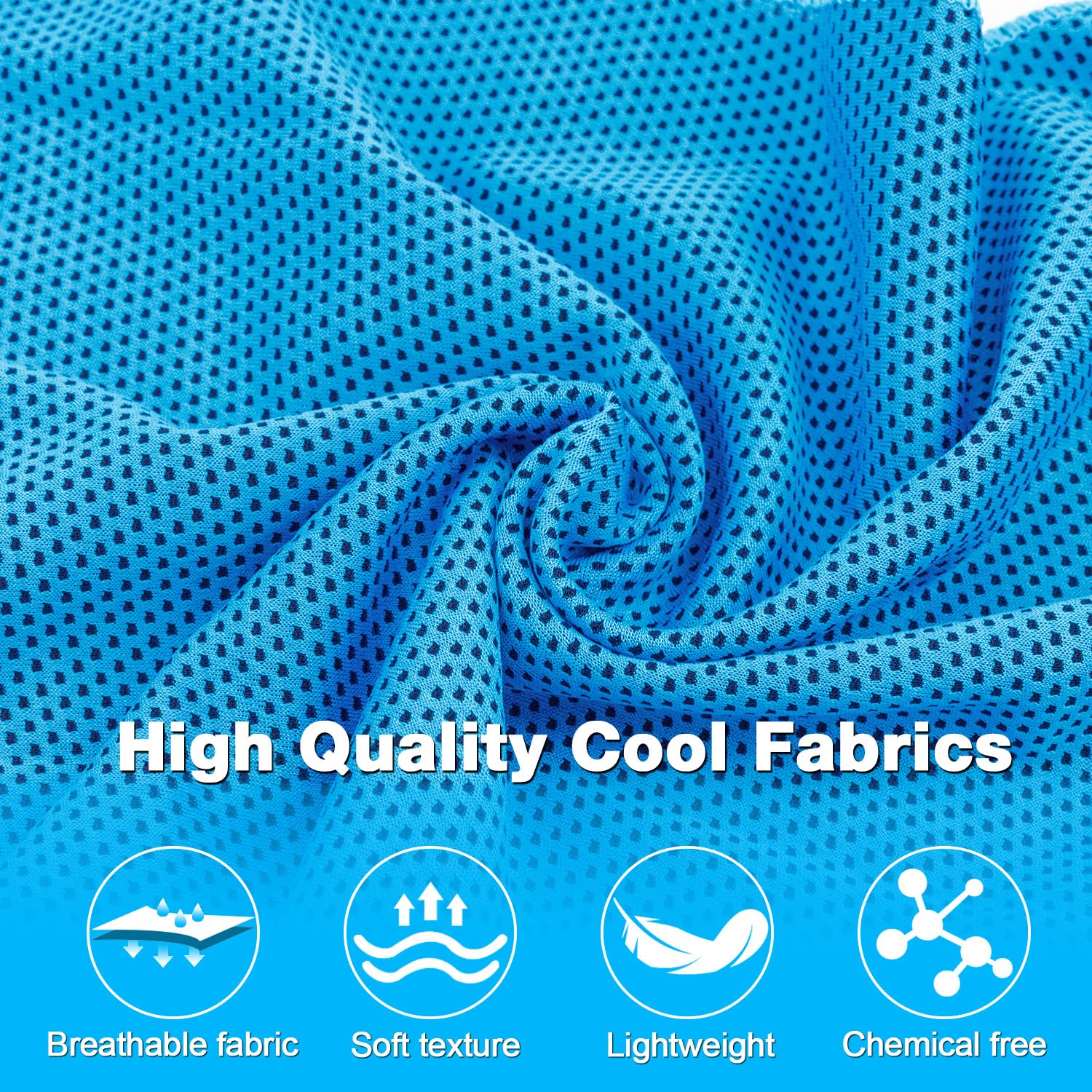 MENOLY 10 Pack Cooling Towels, 40"x12" Cooling Towels for Neck and Face with Breathable Carrying Bags,Soft Microfiber Instant Cooling Rags, Gym Workout Sweat Towel for Sports, Yoga, Camping, Running