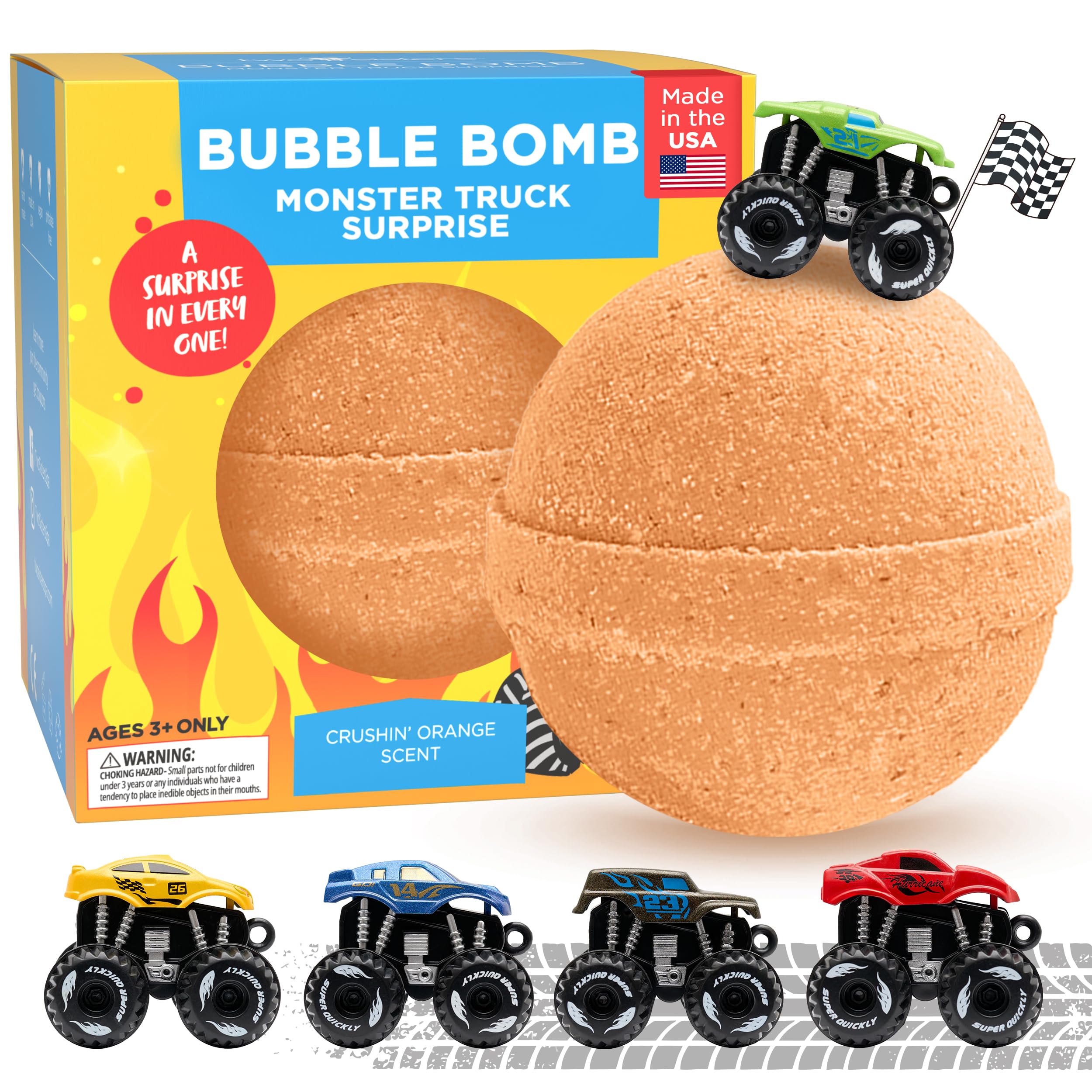 Superhero Bath Bombs for Kids & Boys with Surprise Hero Toys Inside (1 Pack) - Large Bubble Bath Bombs for Boys & Girls - Birthday Gift & Goodie Bags for Kids - Fruity Scent, USA Made by Two Sisters