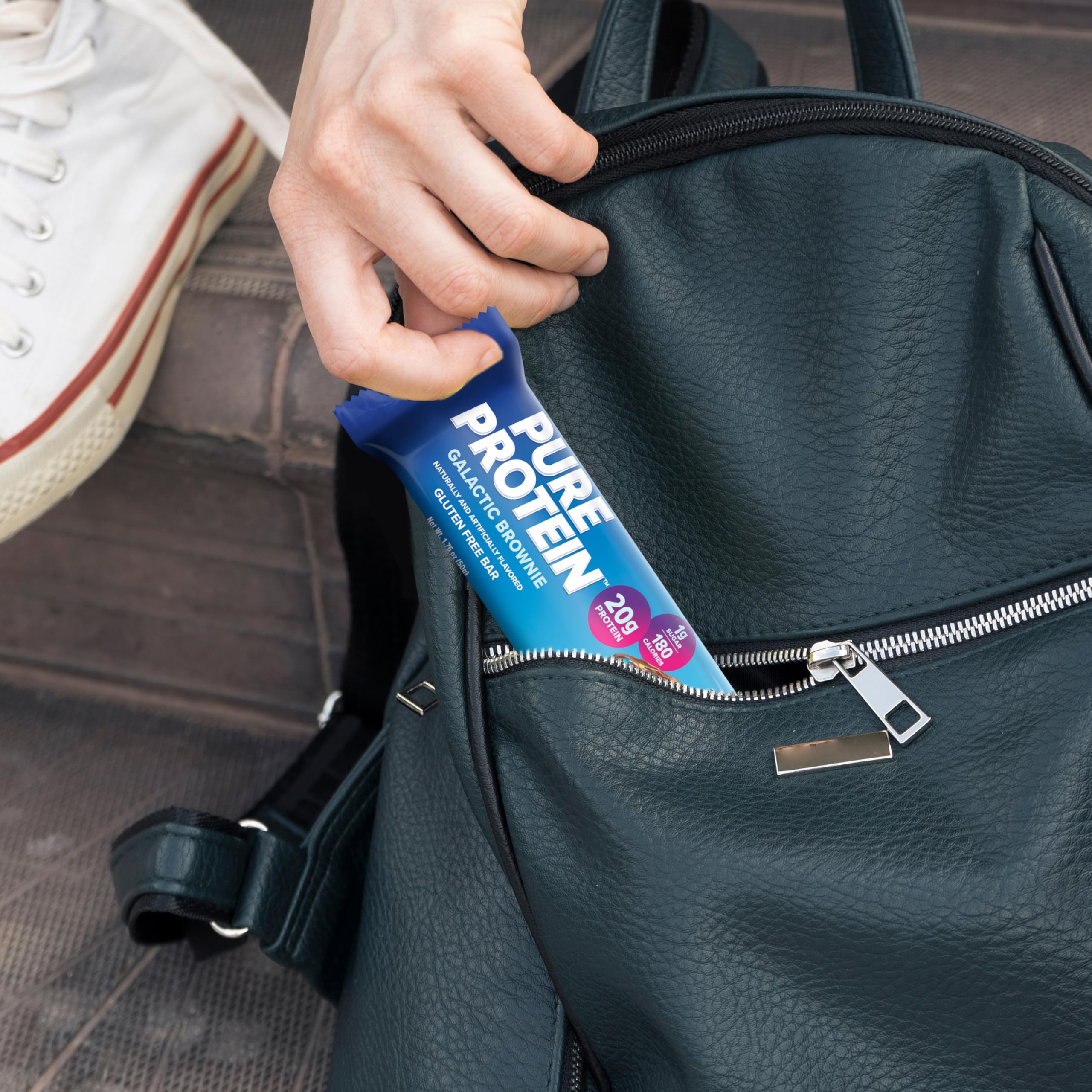 Pure Protein Chocolate Peanut Butter Protein Bars – 20g Protein, 3g Sugar, 190 Calories (12 count) Low Sugar* High Protein Snack - Gluten Free - Perfect for a Healthy Snack