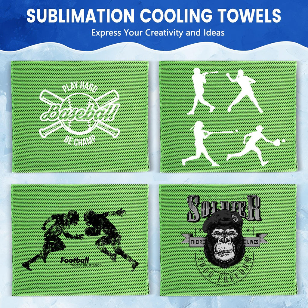 Hosuly 1000 Pack Cooling Towels Bulk 40 x 12 Inch Large Chilly Breathable Sweat Sports Cold Towels Sublimation Microfiber Ice Neck Rag for Hot Weather Workout Gym Team Gift (Dark Blue)